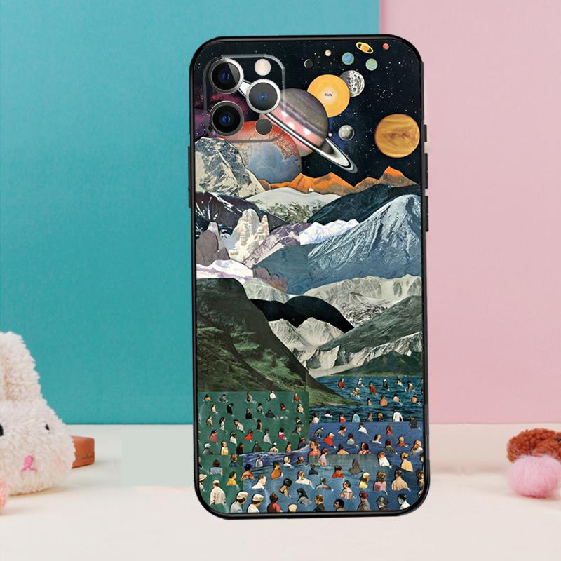 Art Aesthetic Trippy Psychedelic Phone Case For iPhone 17 Air 16 15 14 13 11 12 Pro Max 12 13 mini 15 16 Plus 16e Cover Coque