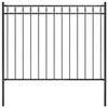 VidaXL Garden Fence Steel 1.81 X 1.2 M Black 146314