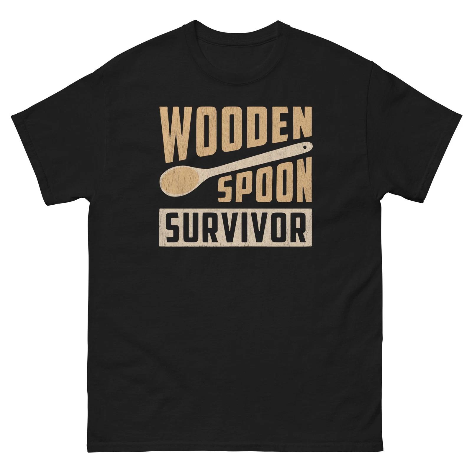 Wooden Spoon Survivor Funny Graphic T Shirt Unisex classic tee XXXL