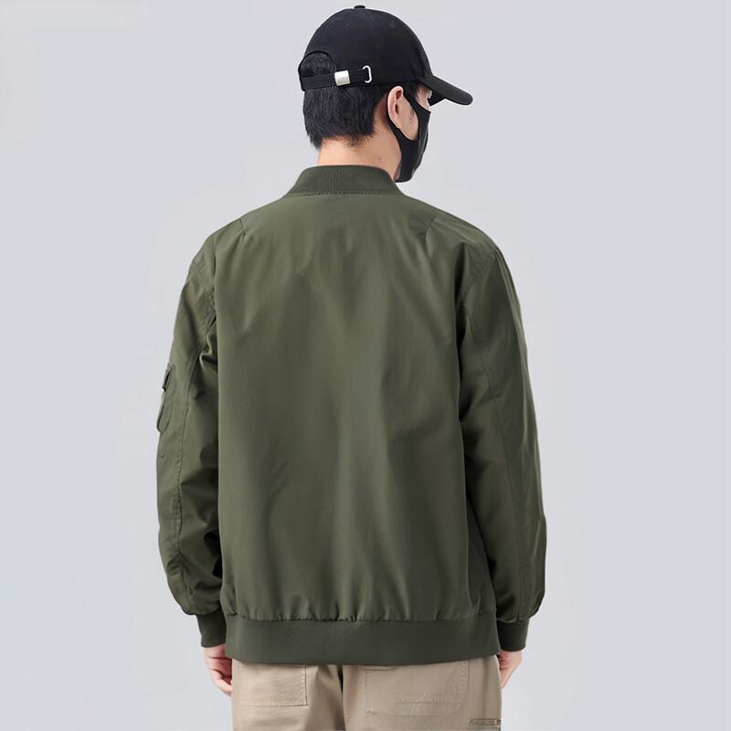 Men's New Classic Stand-up Collar Flight Jacket Versatile Casual Pilot Baseball Uniform American Top Jacket