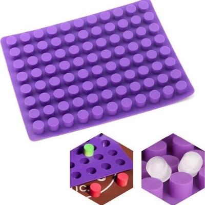 Baking Supplies 88 Cavities Mini Round Small Cheese Cake Baking Silicone Molds for Chocolate Clover Jelly Candy Ice Mold