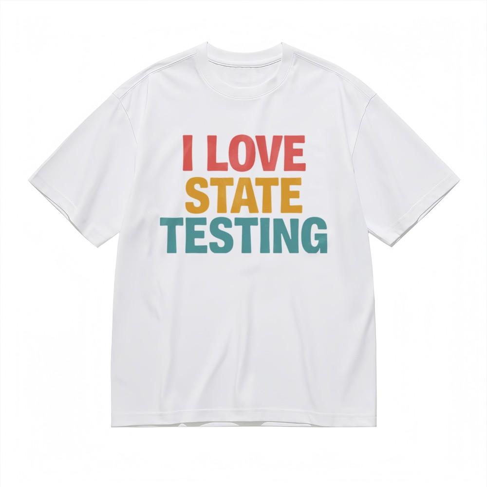 

Men s Comfy Classic T-Shirt Rainbow Letter School Motto Printed 100%Cotton Tee 4XL