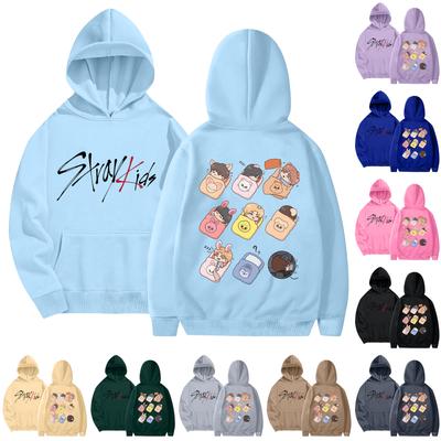 Unisex Fashionable Casual Long Sleeved Loose Printed Hooded Sweatshirt