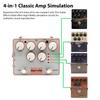 Btuty Guitar Effects Pedal 4-in-1 DI Box AUX Input Headphone Output Metal Case True Bypass