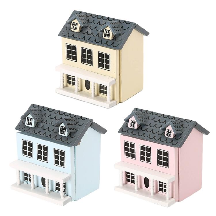 Mini Furniture Realistic Villa House Girls 1/12 for Doll Accs Adult Hobby Collec