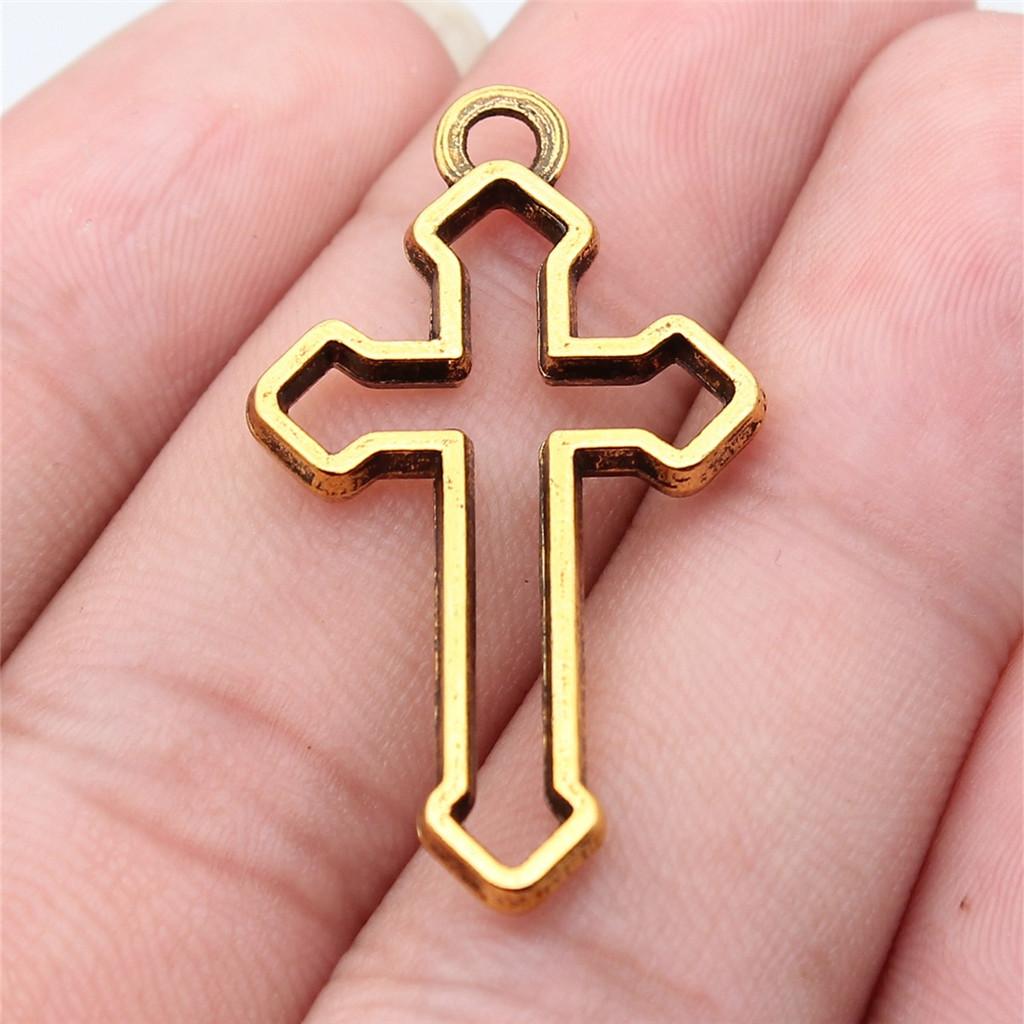 Large Crosses Detailed Religious Charm Antique Bronze Zinc Alloy Jewelry Making Supplies Necklace Making DIY Charms