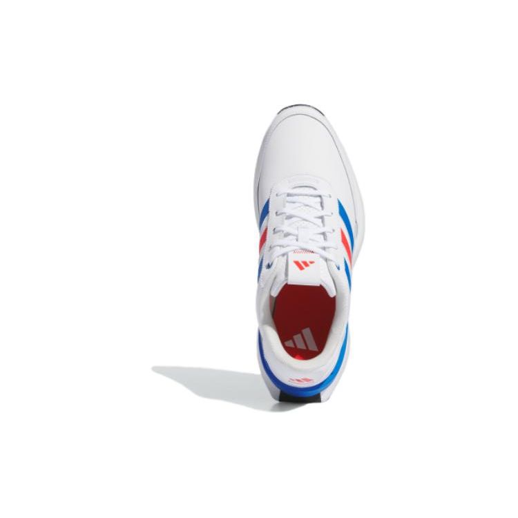 Adidas S2G Spikeless Leather Golf Shoes Comfortable Shock Absorption Slip Resistant Low Top Men Golf Shoes White Blue IF0300