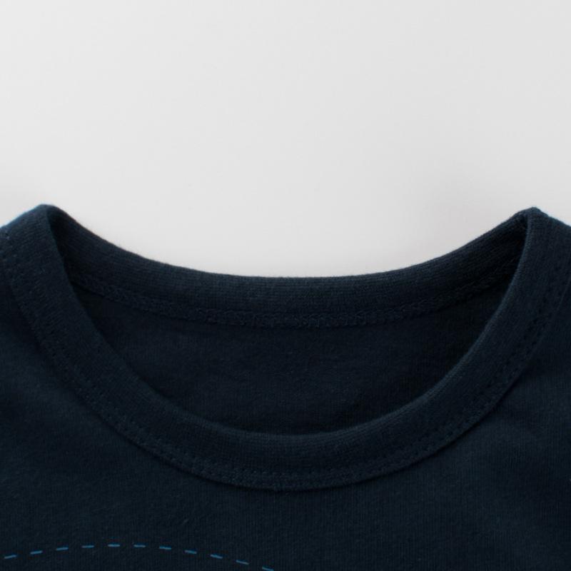 Kinder Frühling Herbst Mode Gedruckt Bodenbildung Shirt Jungen Runde Kragen Lange Ärmel T-shirt