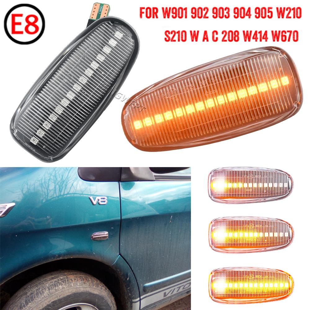 2X Indicator Light Lamp Side Repeater For Benz W210 W208 W638 CLK SLK-Class 2108200921 Car Side Marker Light For Mercedes