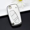 3 tlačítka TPU Shell Fob pro FIAT Panda Stilo Punto Doblo Grande Bravo 500 Ducato Minibus Auto Flip Key Case Kryt Příslušenství