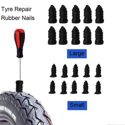 Vakuum-Reifenreparaturnägel für Auto, Motorrad, LKW, Roller, Fahrrad, Reifenpannenreparatur, schlauchlose Werkzeuge, Gummi, Metall, Zubehör, 10 Stück