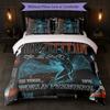 Set Biancheria da Letto 3 Pezzi Stampa Led Zeppelin Copripiumino con Due Federe Biancheria da Letto Morbida per Camera da Letto Domestica