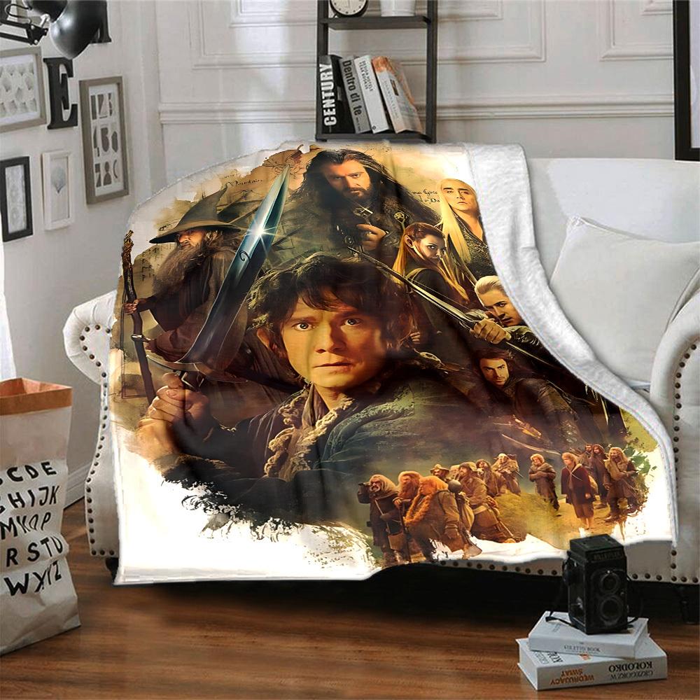 1pc The Lord of the Rings Blanket Lightweight Flannel Throw For Sofa, Bed, Travel, Camping, Livingroom, Office, Couch, Chair, And Bed