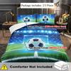 Sports Bedding Set No Filling 3PCS Soccer Duvet Cover Set 2D Modern Competition Flat Printed Queen King Size Room Decor For Teen