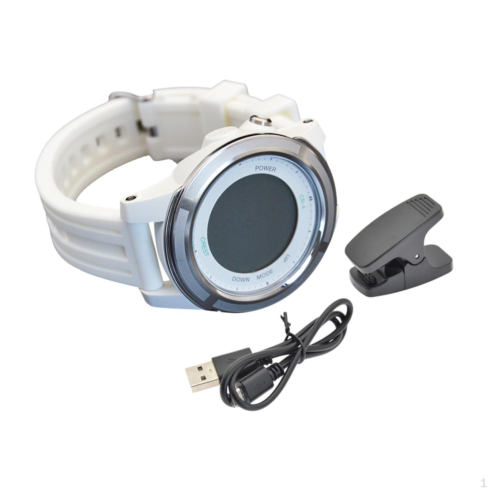 

Комп ютерний годинник для дайвінгу. Наручний годинник із силіконовим ремінцем для підводного плавання з декількома режимами білий