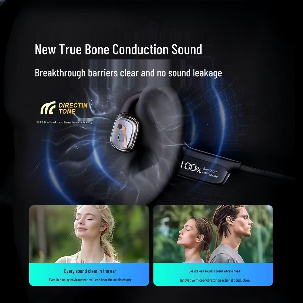 S10 Waterproof Bone Conduction Wireless Sports Headphones with Long Battery Life