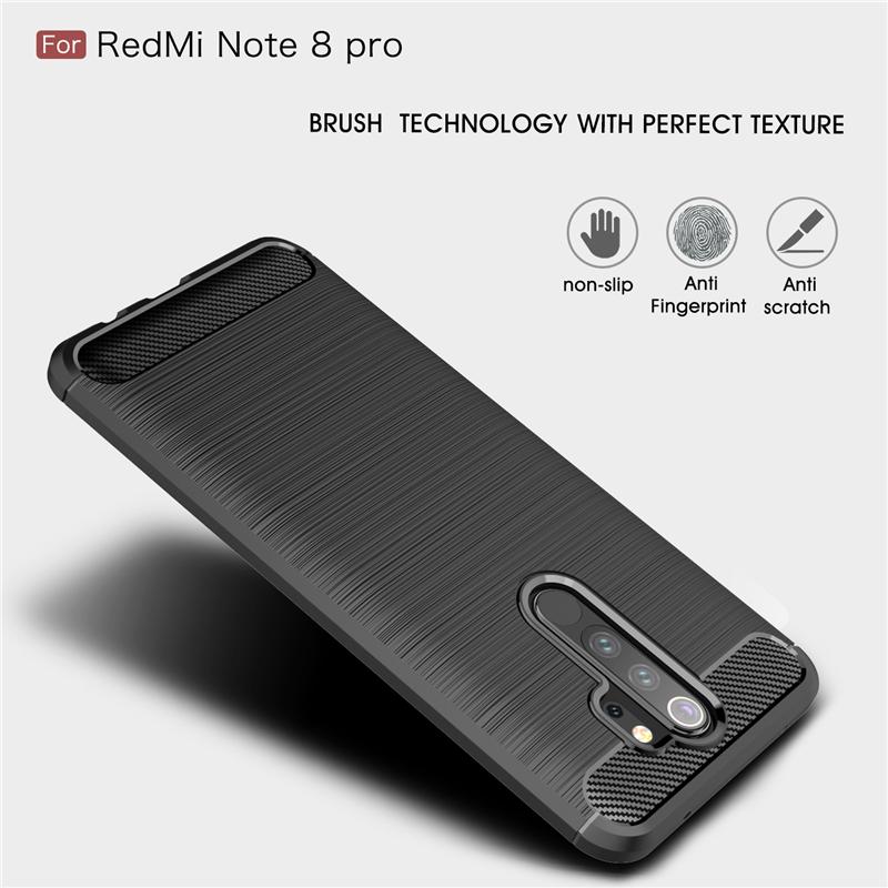 Pro Kryt Redmi Note 8 Pro Pouzdro Nárazuvzdorný Nárazník Pouzdro z Uhlíkových Vláken Pro Xiaomi Redmi Note 8 Pro Kryt Xiaomi Redmi Note 8 Pro