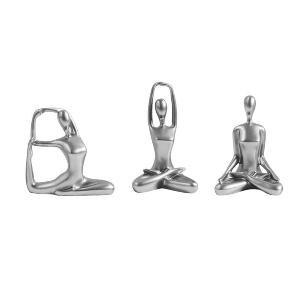 Yoga Statues Set of 3 Resin Women Sculptures for Home Decor Adding Unique Touch To Living Room and Office Aesthetics