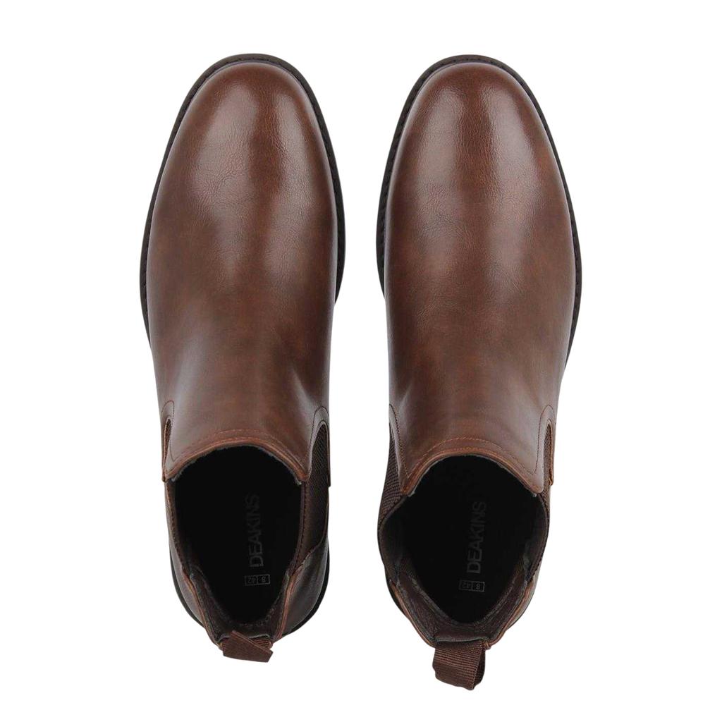Nicholas Deakins Mens Low Block Heel Chelsea Boots