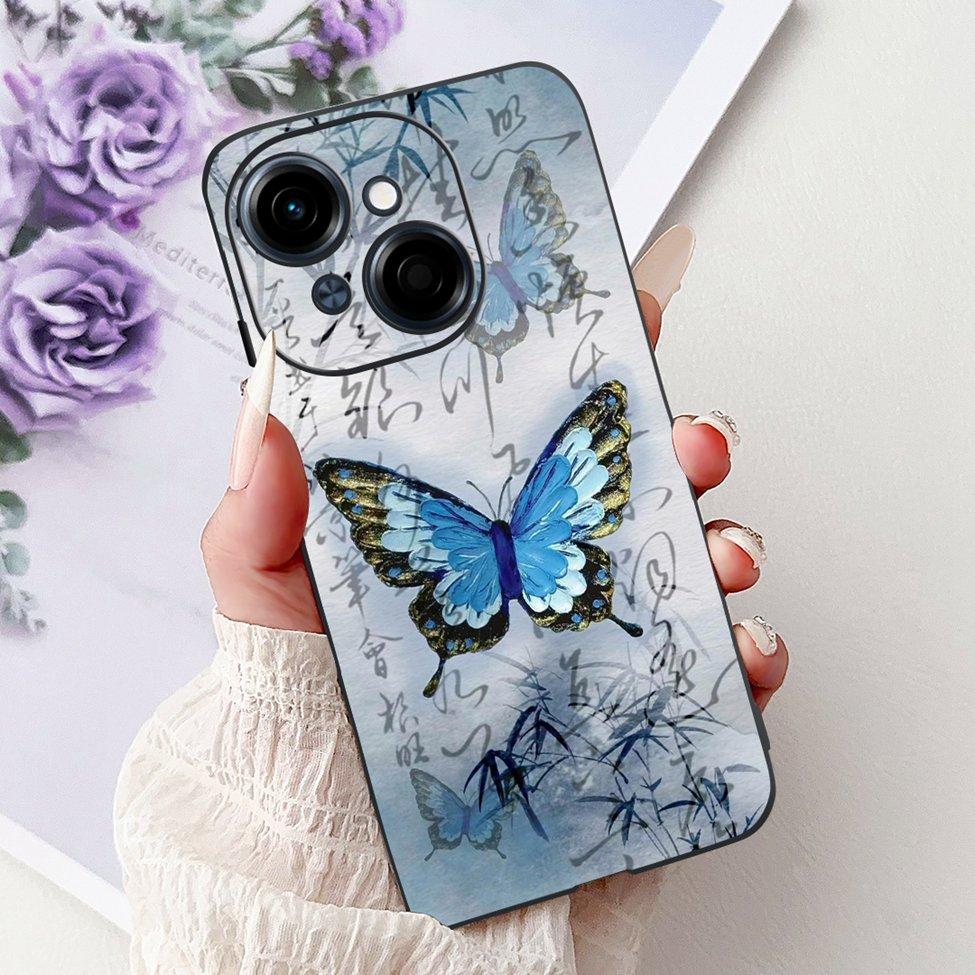 6.67'' For Tecno Spark Go 1 Case Pop 9 Cover Cute Cat Cartoon Fashion Butterfly Boy Girl Back Cover For Tecno Pop 9 Phone Case