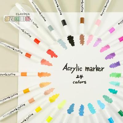 Art Box/Claypia Acrylic Pen 24 Color Set Paint Marker Pen