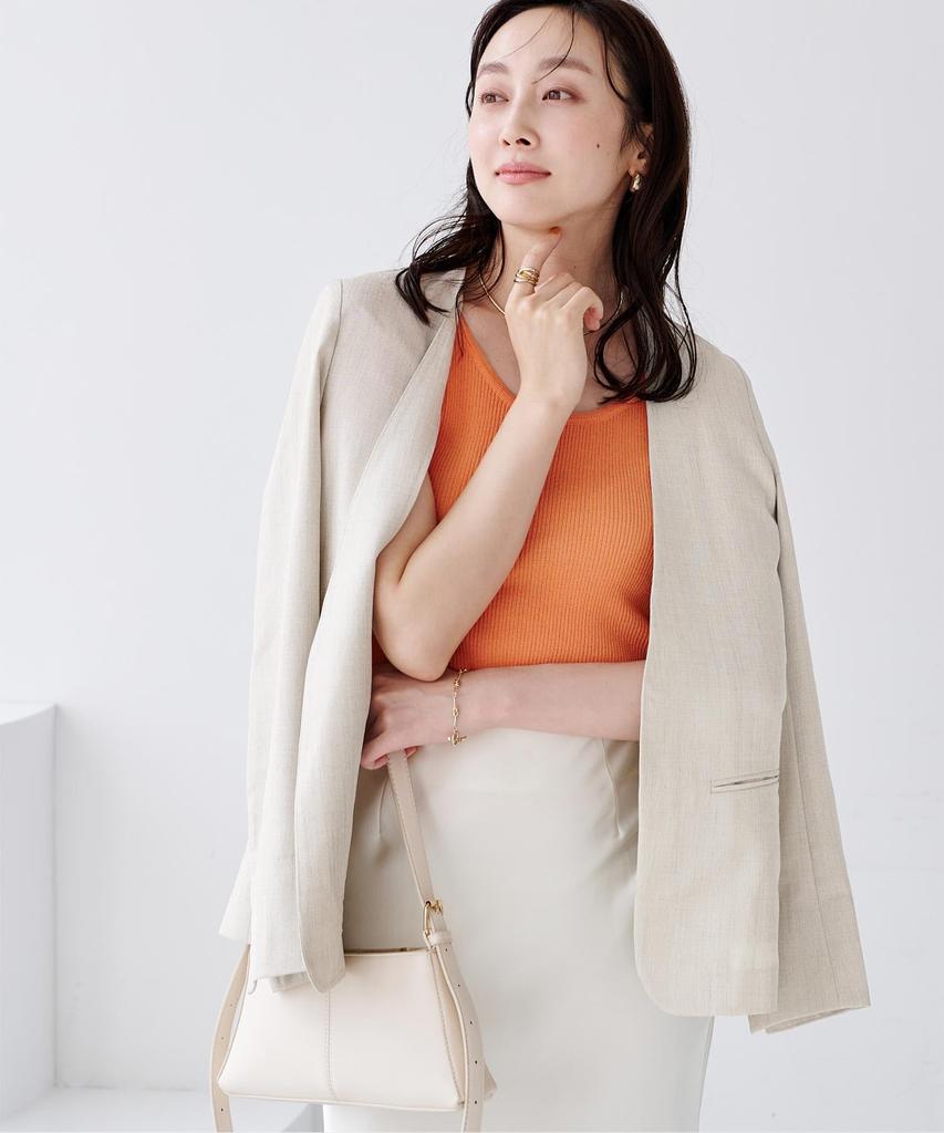 Ihre leinenähnliche kragenlose Jacke (BDXN1960), Damen, Hellbeige, Größe S