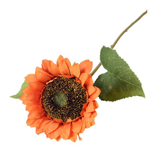 Artificial Sunflower Bouquet Realistic Long Stem Fake Silk Flower with Leaves Faux Floral Arrangement for Vase Wedding Table Home Spring Summer Decor