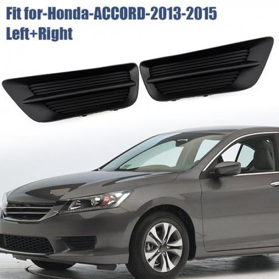 Fit For 2013-2015 Honda Accord Sedan Left+Right Side Fog Light Cover Bezel Black