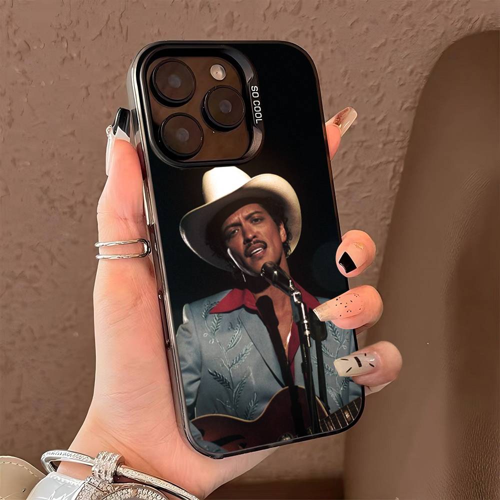 

B-Bruno M-Mars Singer Phone Case For IPhone 17 16 15 14 13 Pro 12 11 Pro Max PLUS Color Back Cover iPhone 16 pro