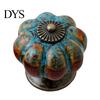 Retro Round Pumpkin Shape Ceramic Drawer Cabinet Wardrobe Door Handle Knob Decor