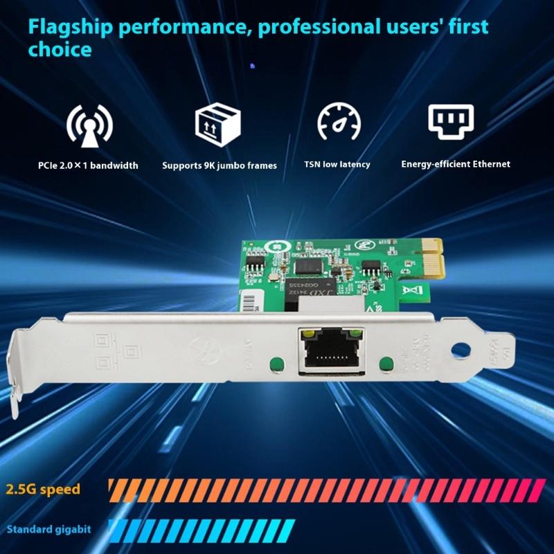 Highly Speed 2.5Gbps Networking Card Adapter PCIe X1 Slot I226 Chipset For Servers Gaming PC And Data Transmission