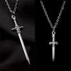 Collier Épée Longue Vintage, Choker Gothique, Collier Épée Croisée pour Femmes et Hommes, Cadeau Bijou Gothique