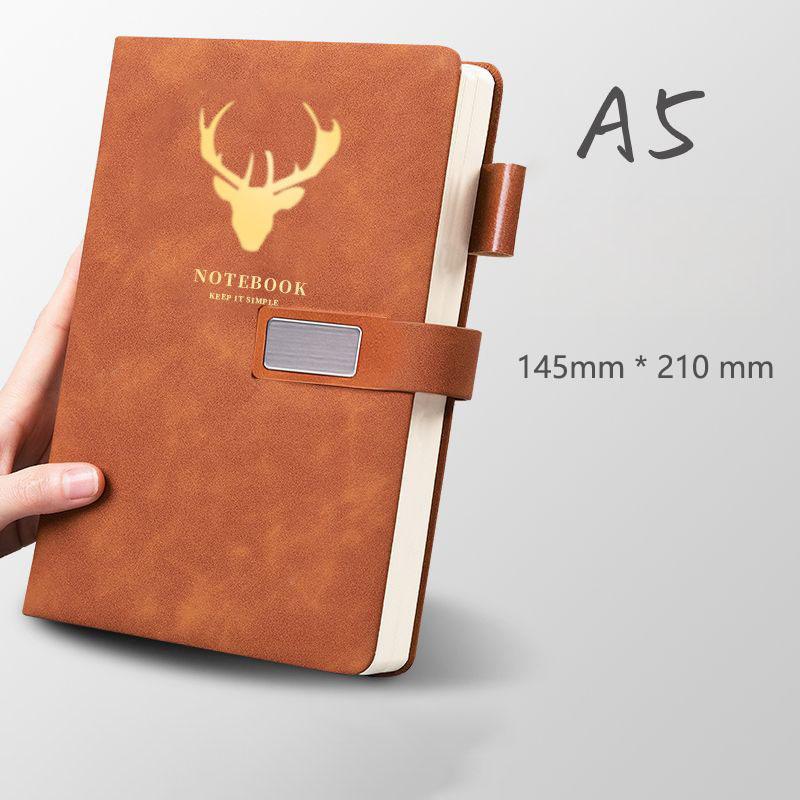 A5 Leather Notebook Diary Custom Logo Business Journal Writing Genuine Leather Handmade