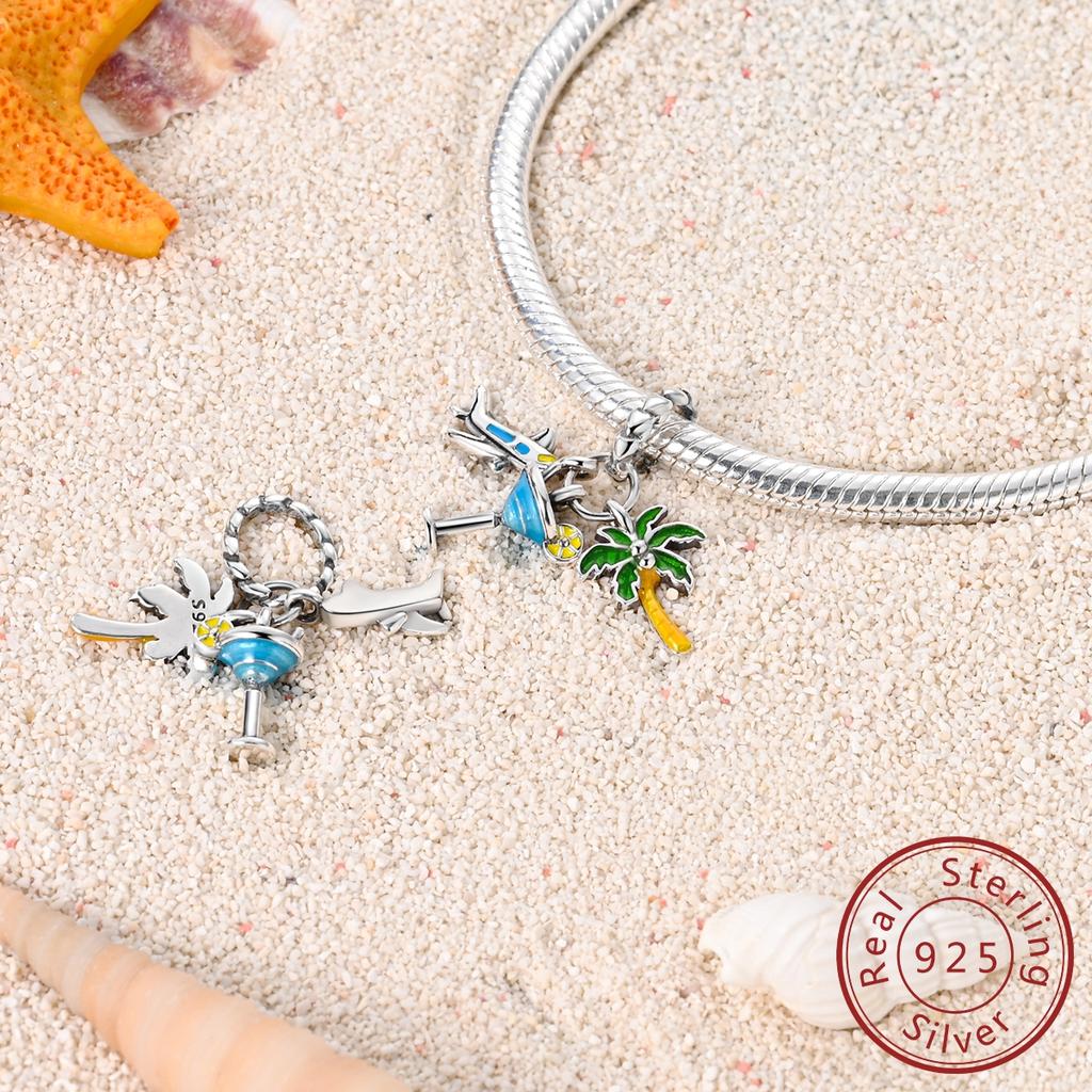 Copper Dangle Charm Summer Dolphins Turtles Pendant Fit Original Bracelet Diy Woman Jewelry