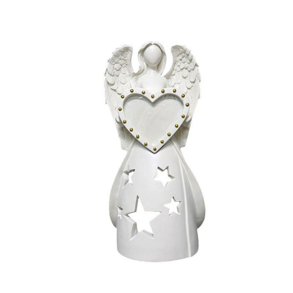 

Exquisite Angel Candle Photo Frame Unique Angel Ornaments Creative White Angel Candlestick Desktop белый