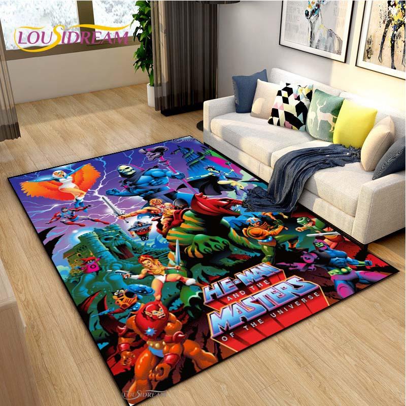 He-man meesters Cartoon Tapijt voor Woonkamer Slaapkamer Vloerkleed Keuken Kinderen Deur Antislip Vloermat Verjaardagscadeau Fotografie Requisieten Tapijt