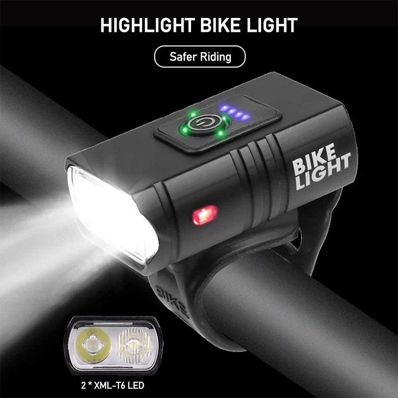 Bicycle Light Night Riding Flashlight Headlight Rainproof Rechargeable Mountain Road Children'S Bicycle Light Cycling Equipment
