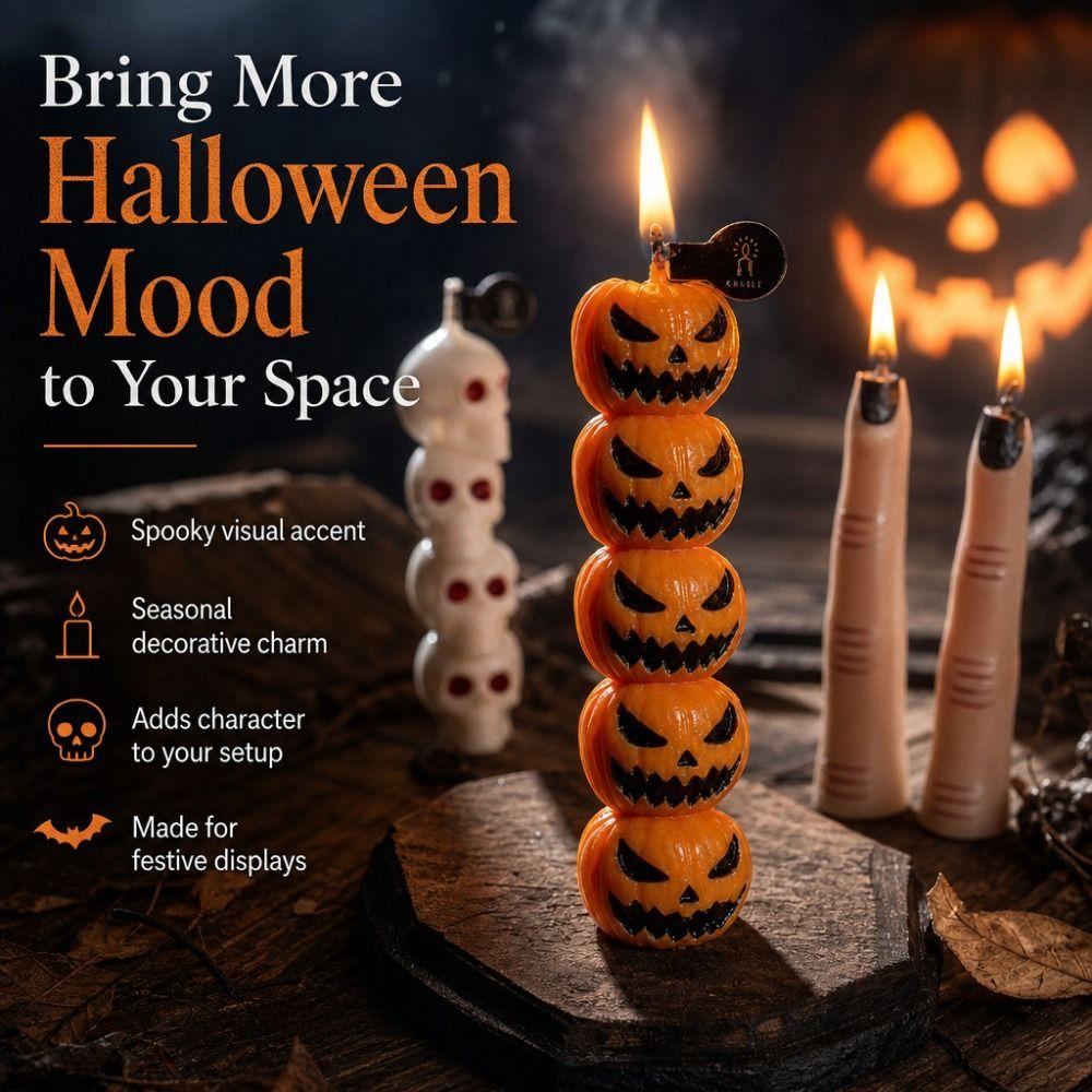 3D Silicone Molds Multi-Style Pillar Candle Molds Shapes Candle Molds  Halloween
