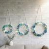 Sea Glass Wreath Handmade Coastal Style Christmas Ornament for Front Door Window Kitchen Cabinet Chair Wall Home Decor