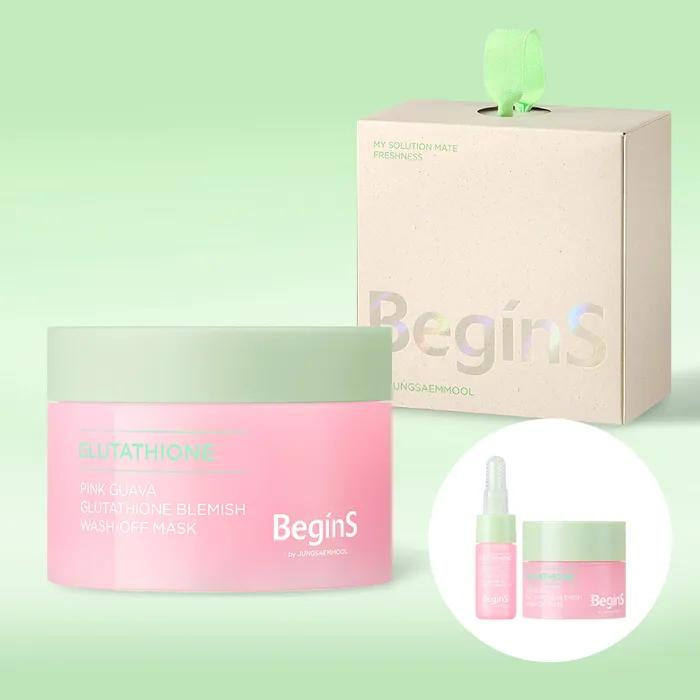 Pink Guava Glutathione Blemish Wash-Off Mask (Blemish Serum 5ml + Blemish Wash-Off Mask 5g Gift) Wash-off mask 90g