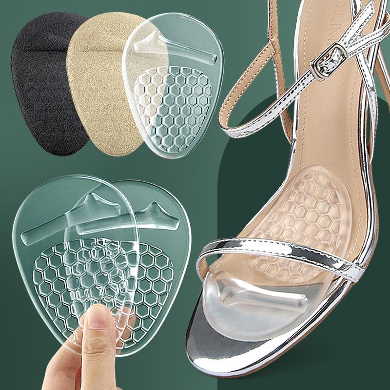Honeycomb Gel Forefoot Pads: Pressure Relief, Shock Absorbing, Non-Slip, Self-Adhesive, Soft Massage Cushion for High Heels.