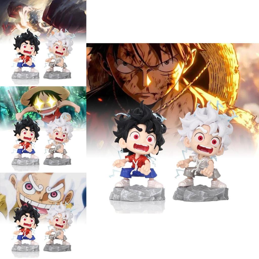 Delightful Cute Luffy Figure In Fashionable Outfits Vibrant Pvc Decoration