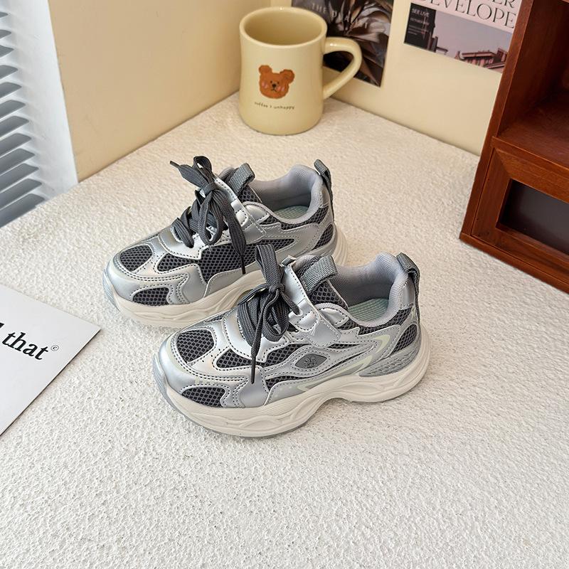 Girls' sneakers Children's breathable dad shoes 2025 autumn new popular Korean version running shoes Boys' shoes