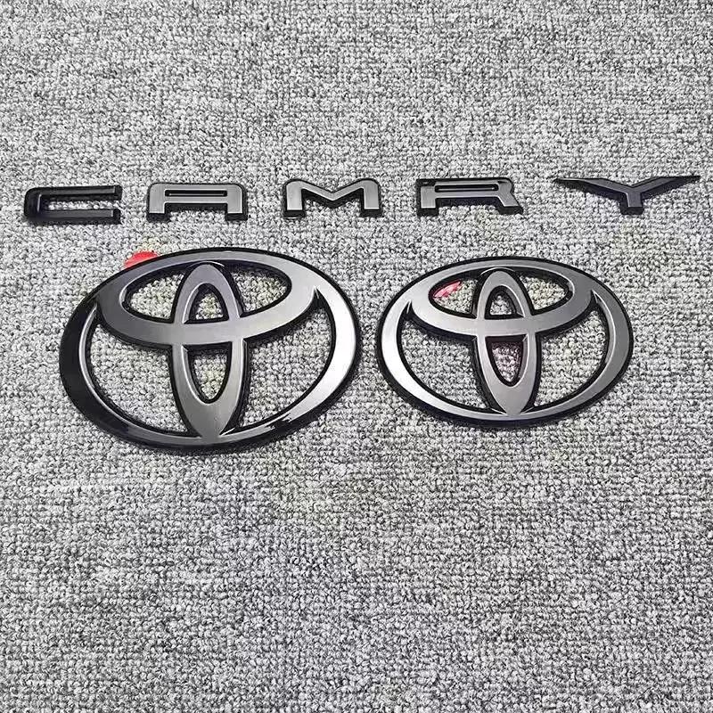 Suitable for 2024 2025 9th Generation Toyota Camry Hood Badge Trunk Badge OVERLAY Modification Gloss Black Matte Black