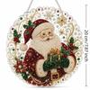 5D Christmas Diamond Painting Set Acrylic Round Board Xmas Acrylic Pendant Pearl Painting Kit  Gift