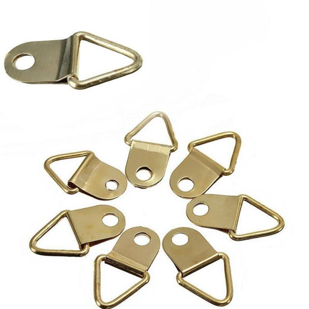 20pcs/set Gold Big Triangle Hook Cross Stitch Photo Frame Hardware Accessories Chinese Painting Photo Wall Hanging Hardware Triangle Hook
