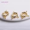 18K Gold Plated Sailor Clasps Connector For Necklace End Clasps Brass Metal Steering Wheel Clasps DIY Jewelry Making Accessory