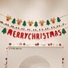 Christmas Party Furry Balls Flag Pendant with LED String Light DIY Handmade for Merry Christmas Holiday Decoration Xmas Pendant