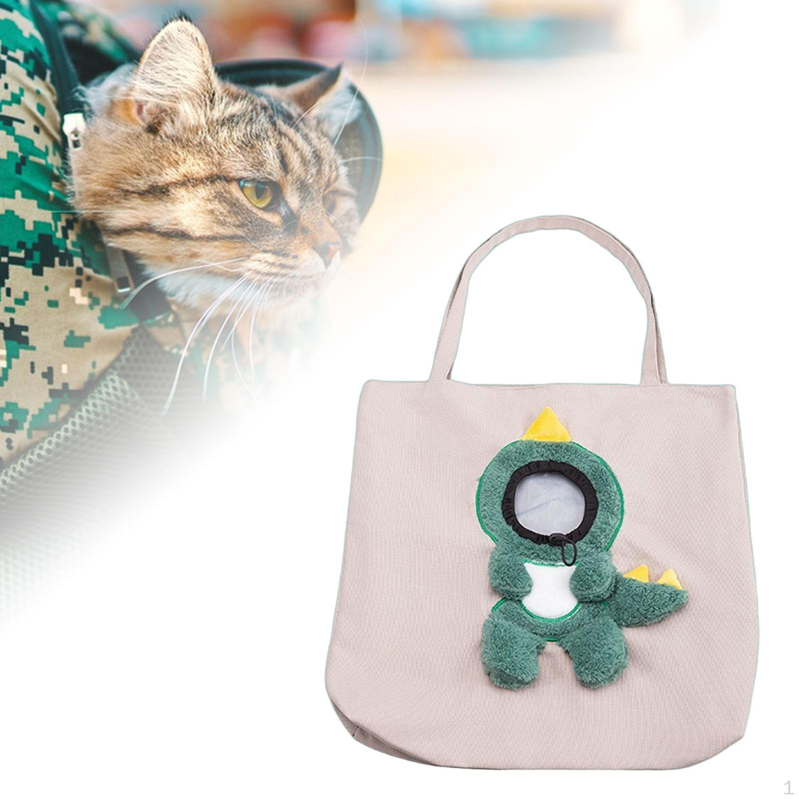 

Сумка-переноска для котів Сумка-переноска з полотняного полотна через плече для домашніх тварин із регульованим отвором для голови Dinosaur L