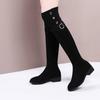 This Year's Popular Over-the-knee Boots Women's Autumn and Winter Velvet Thin Boots Medium High Heel Thin Elastic Boots Tall Boots